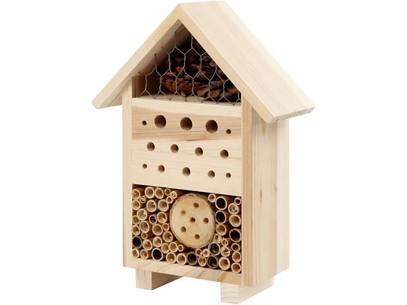 Creativ Company Insektenhotel 26.1 x 18.4 x 9.2 cm Kiefer Insektenhotel für den Garten oder Balkon