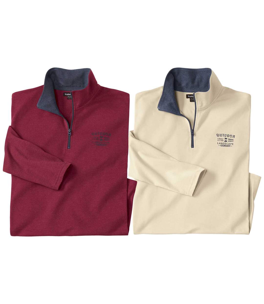 Lot de 2 Sous-Pulls Zippés Outdoor