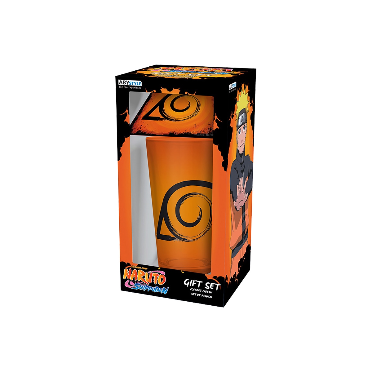 ABYstyle Naruto Shippuden glass med bordbrikke 400 ml