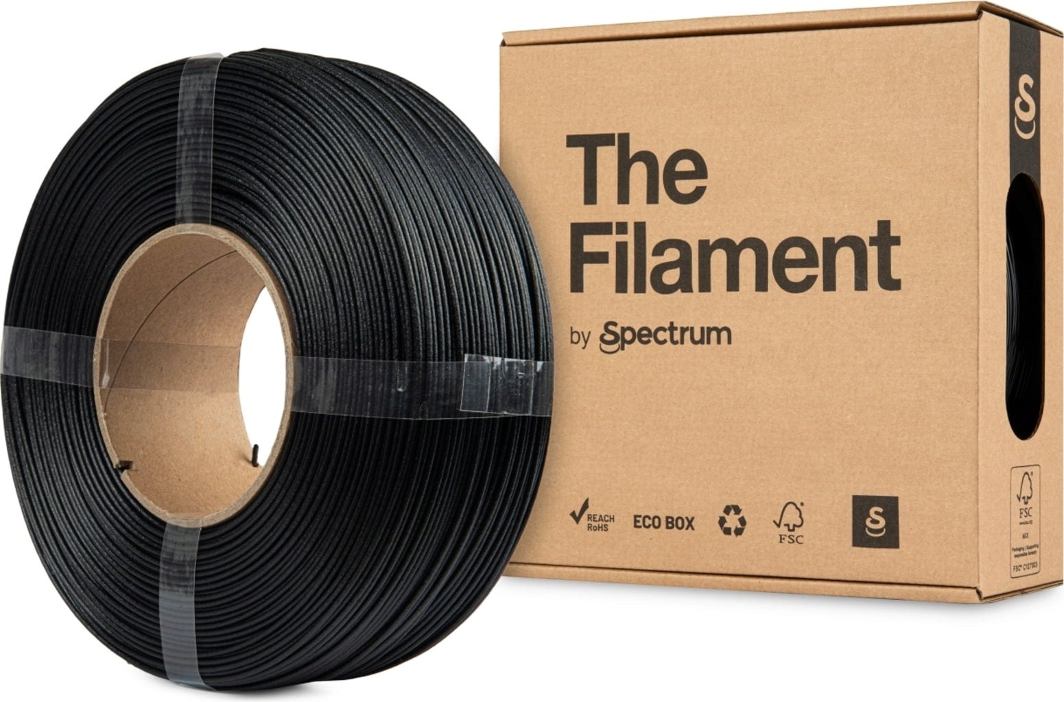 The Filament  Refill ASA CF Black, 1,75 mm / 1000 g    Witterungsbeständiges ASA mit Carbonverstärkung & ohne Spule in Black