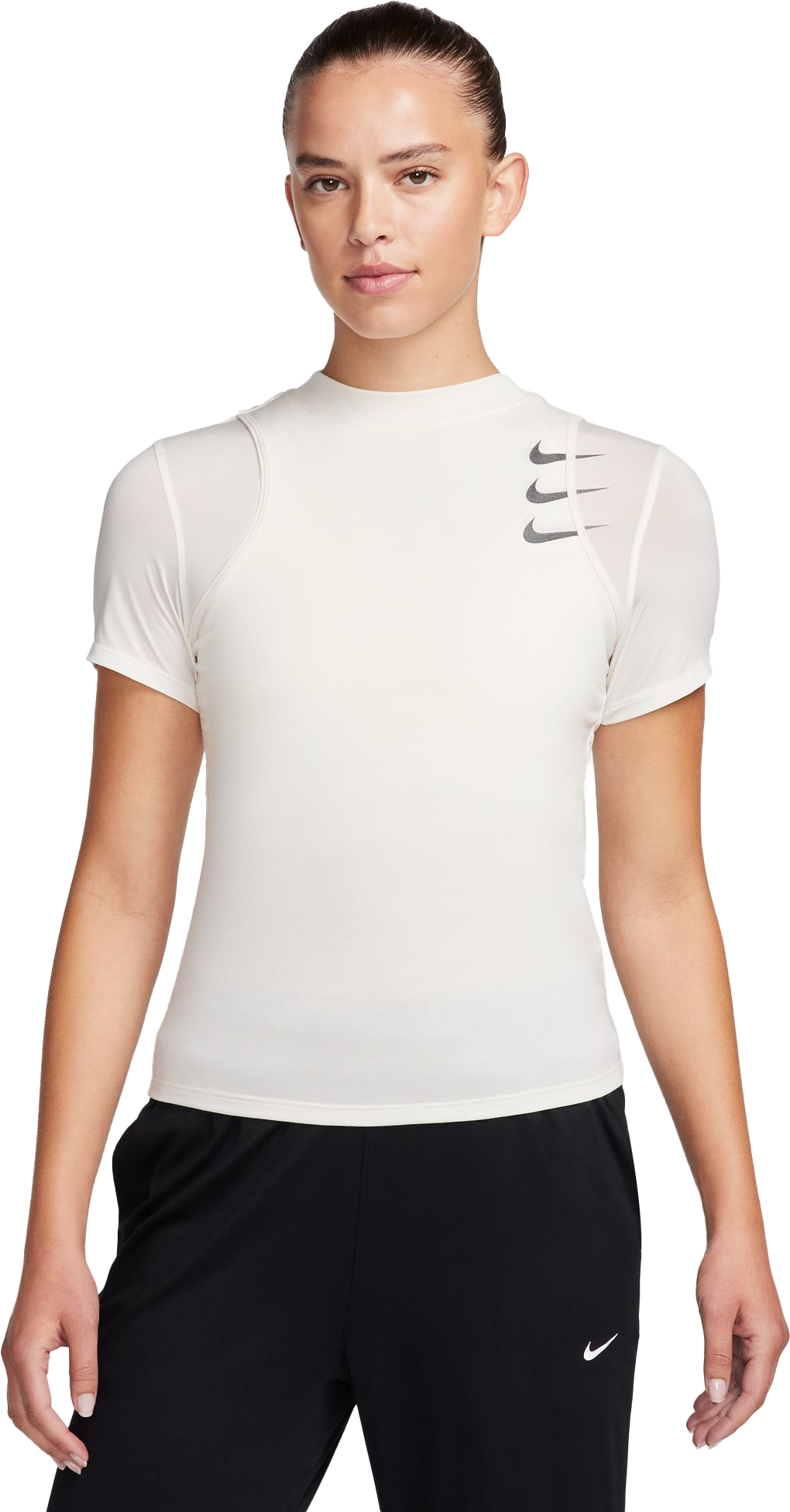 Dri-FIT ADV SS Running Top Dame 110/Pale Ivory