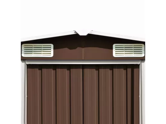 Abri de jardin 257x392x181 Métal Marron