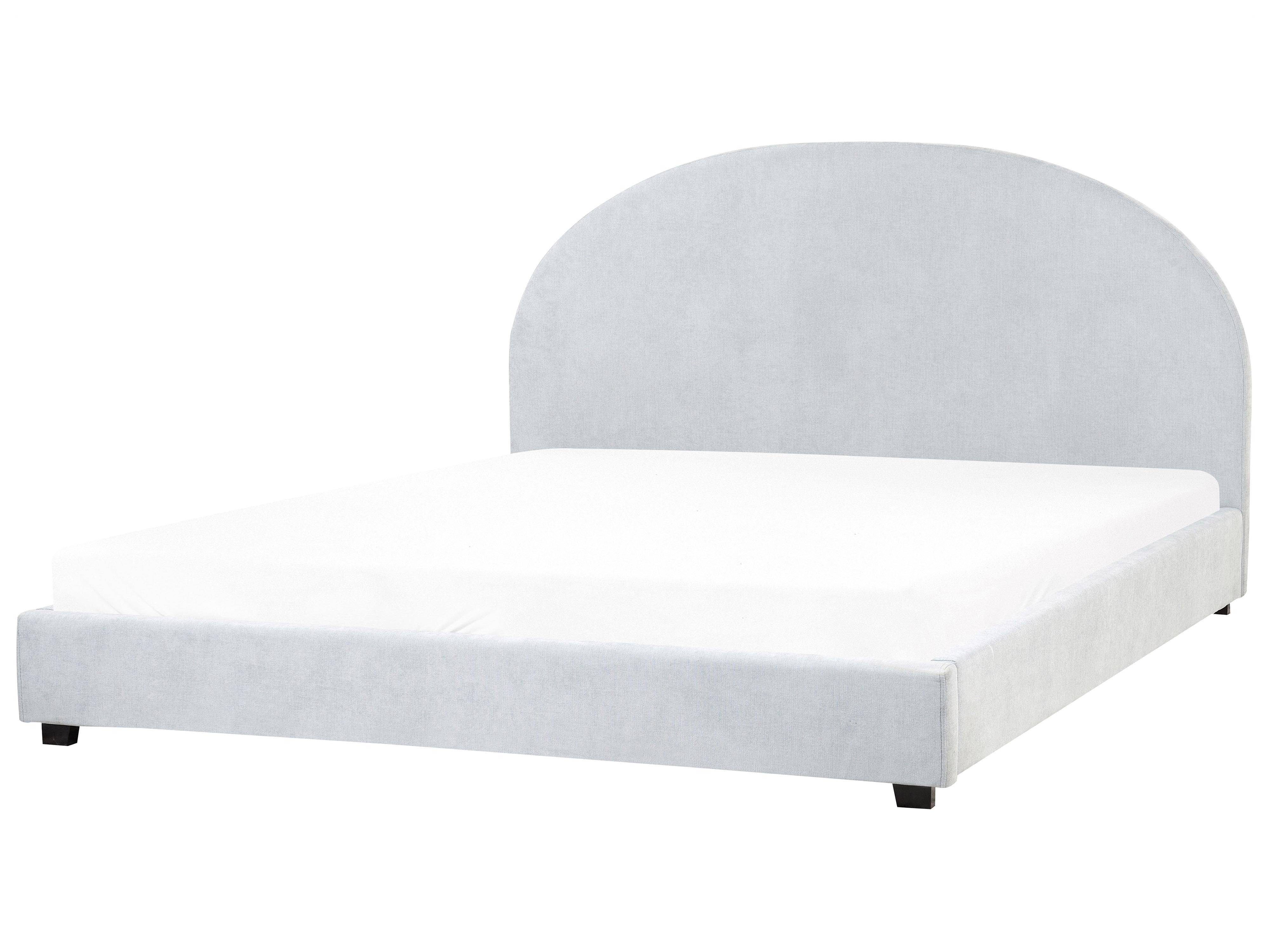 Bed Chenille VAUCLUSE 180 x 200 cm Lichtblauw