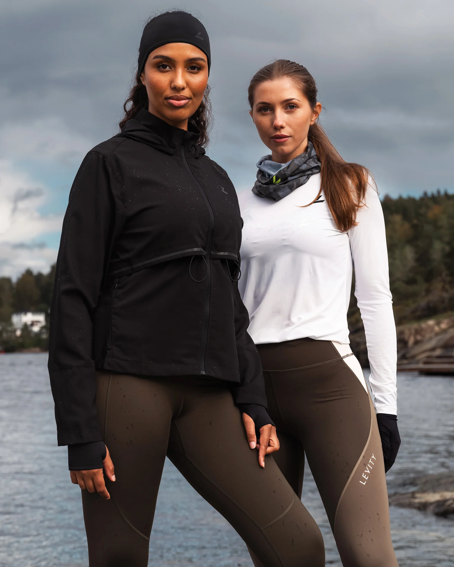 LEVITY Conquer Running Pocket Tights Green Forest