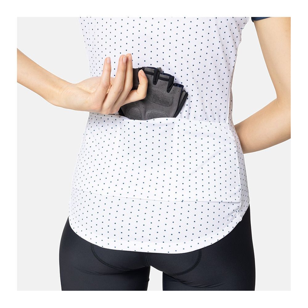 Odlo ESSENTIAL - Maillot Femme white/blue wing teal