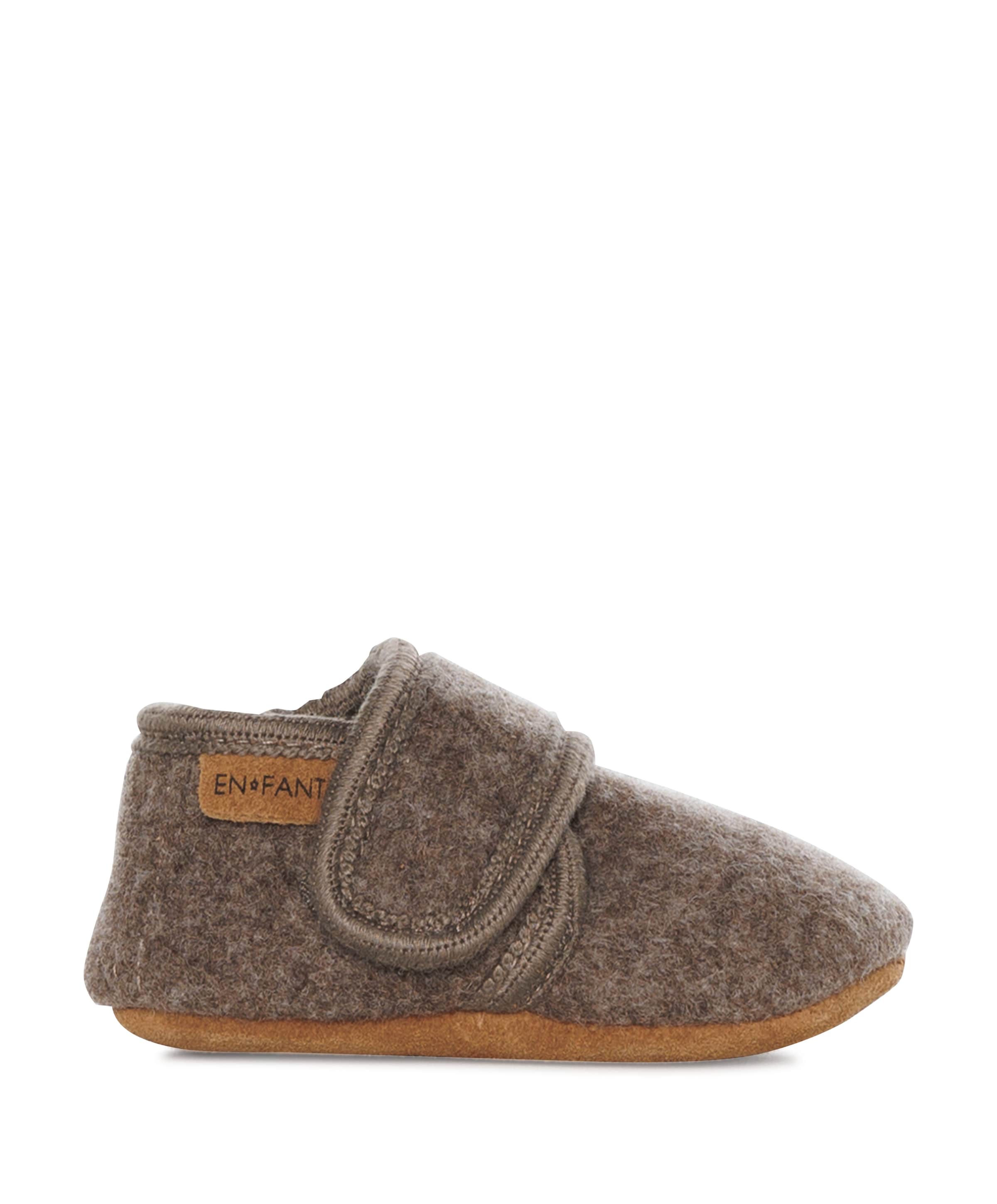 EN FANT Baby wool pantoffels bruin