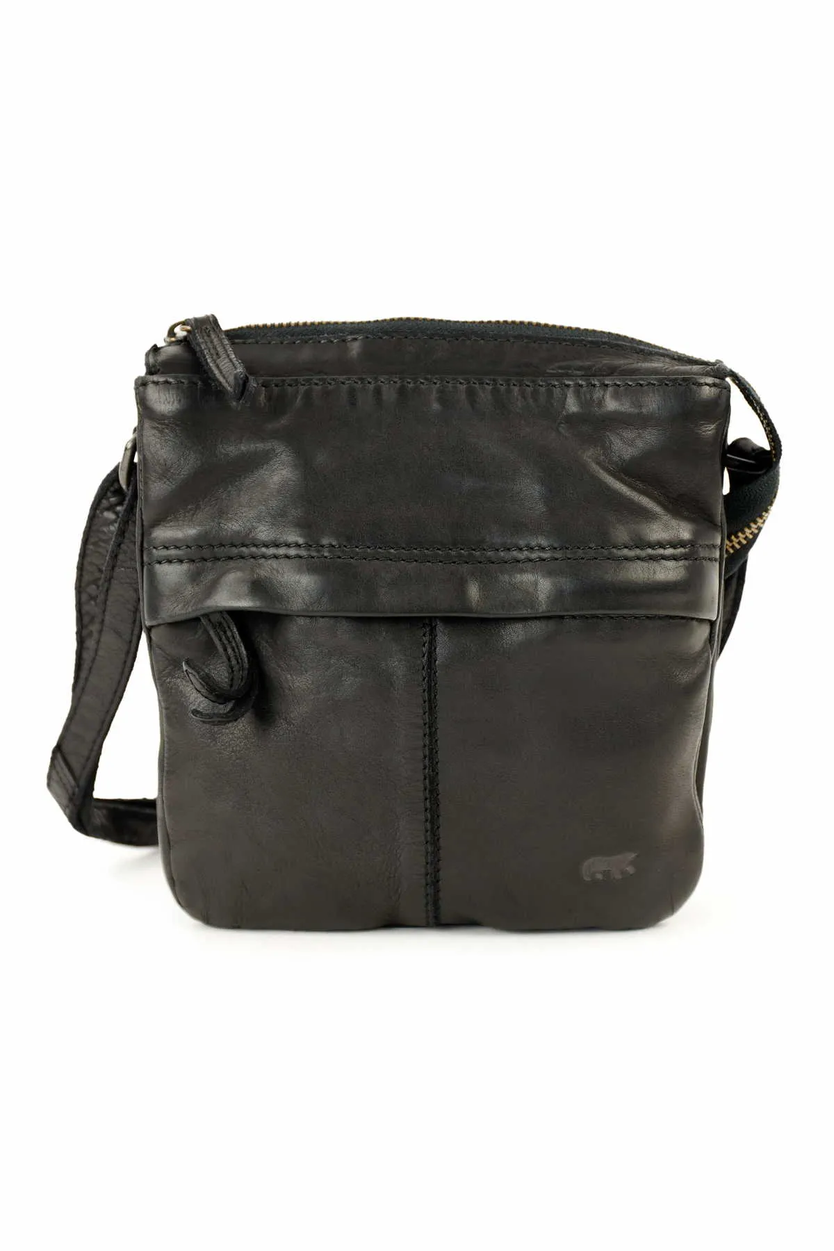 BEAR DESIGN Umhängetasche Schwarz Leder