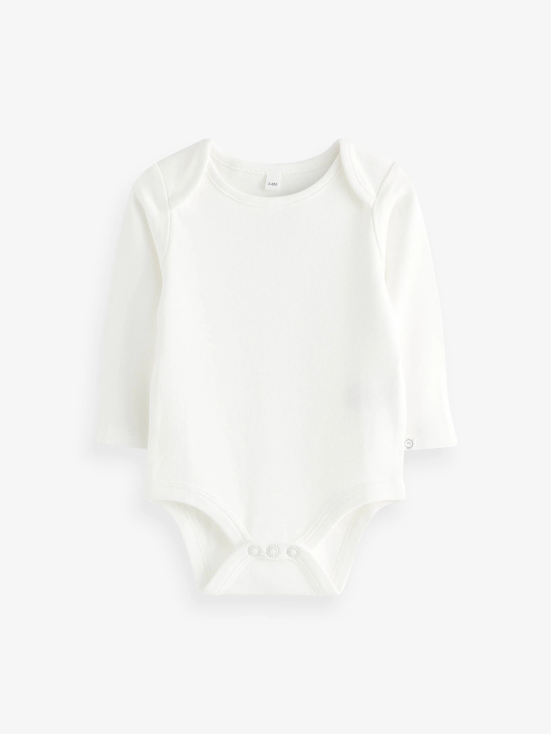 Wit - MORI Lange Mouw Envelope Hals Bodysuit