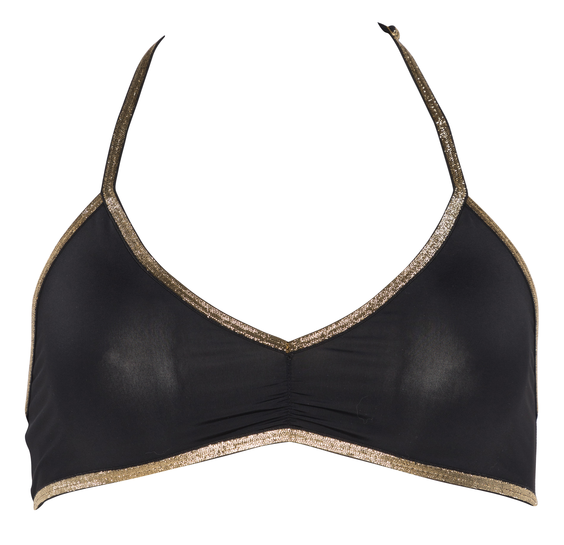 Brassière sans armatures métallisé | Noir