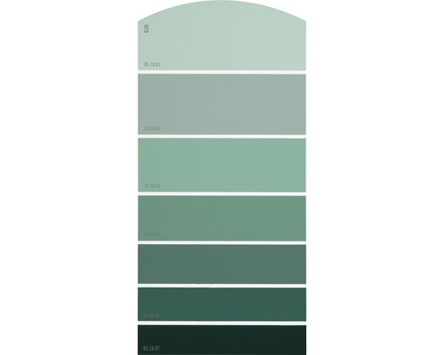 Kleurstaalkaart, kleurenkaart G26, kleur wereldgroen, 21x10 cm