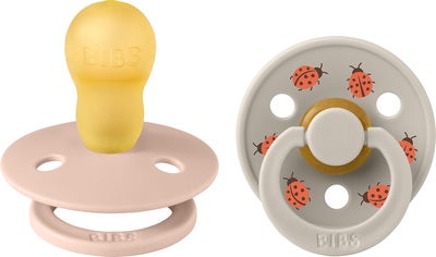 BIBS Studio Colour Ladybug Smokk 2-Pakk Lateks Str 3, Blush