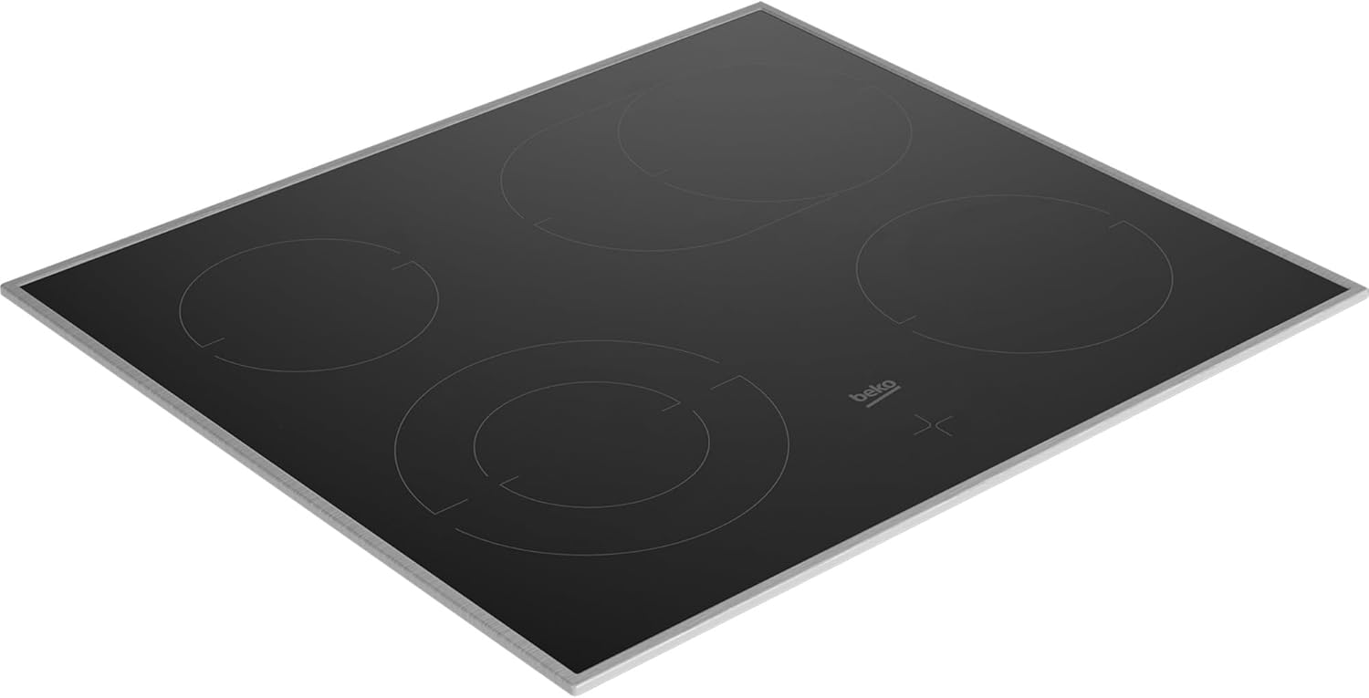 Beko BBUE12020X Einbau-Herd-Set, Multifunktionsofen mit 6 Heizarten und Glaskeramik-Kochfeld, SteamShine-Reinigung, AeroPerfect, Schwarz-Edelstahl