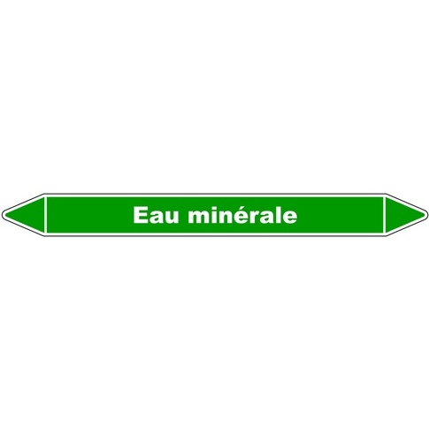 Marqueur de tuyauterie - Eau minérale - Vinyle laminé - NFX 08-105