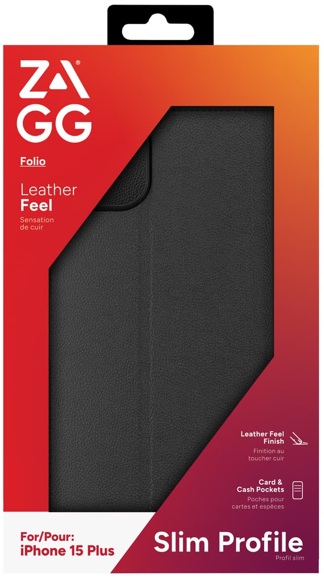 Zagg iPhone 15 Plus pungetui (sort)