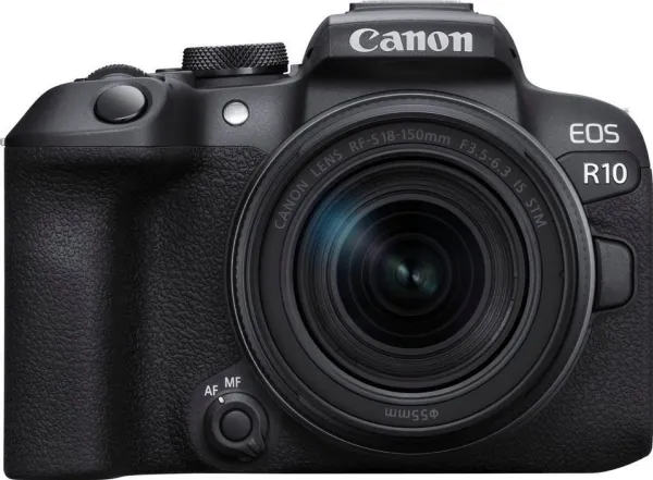 Canon EOS R10 - Digitalkamera - spejlløst - 24.2 MP - APS-C - 4K / 60 fps - 8.3x optisk zoom RF-S 18-150 mm F3.5-6.3 IS STM objektiv - Wi-Fi, Bluetooth