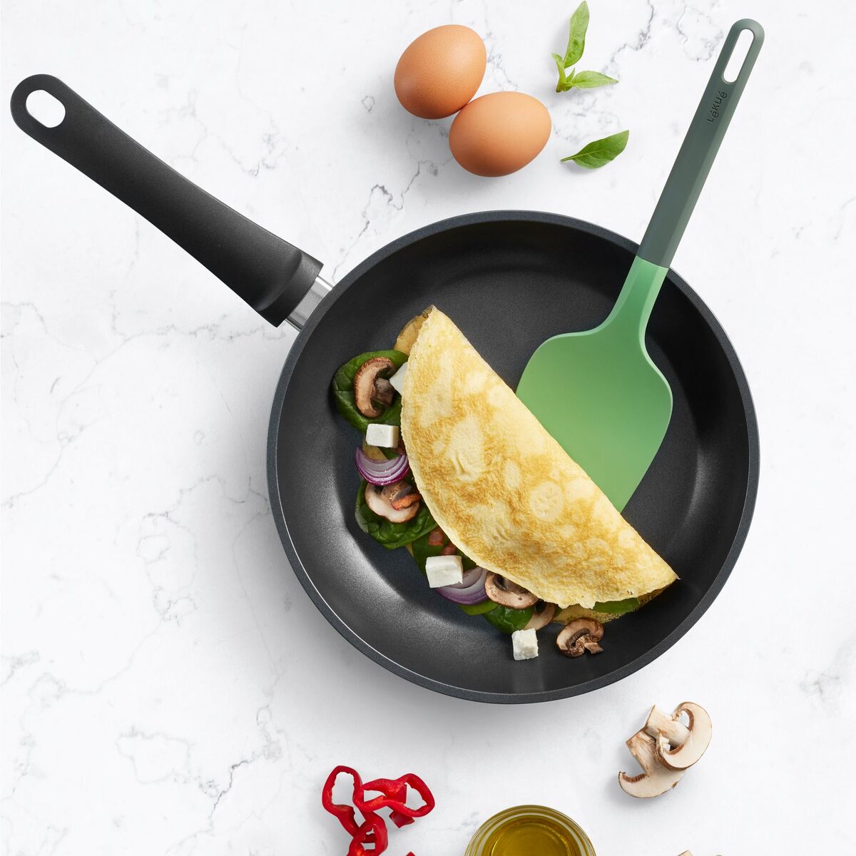 Omelette & Crêpe stekespade, grønn