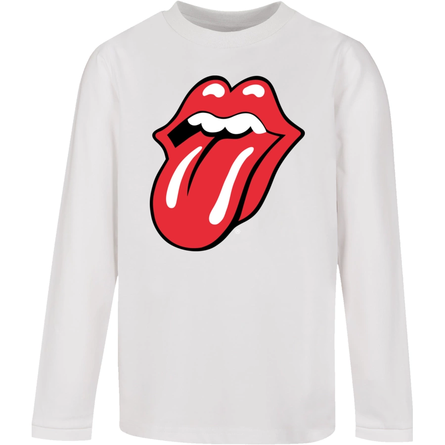 F4NT4STIC Longsleeve Shirt The Rolling Stones Classic Tongue weiß