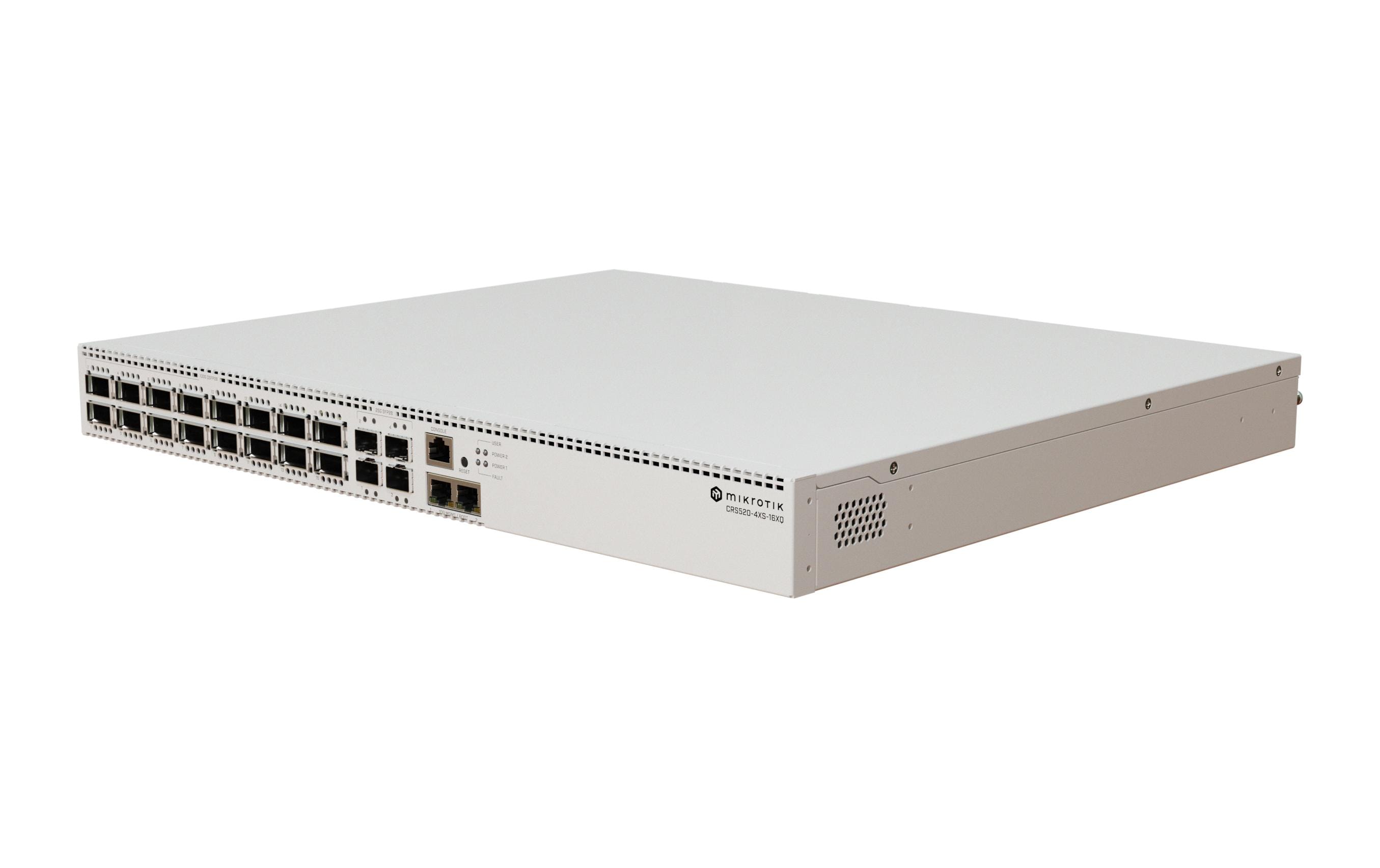 Switch CRS520-4XS-16XQ-RM 22 Port<br>Ultra-schneller Enterprise-Switch mit herausragender Verarbeitungskraft und dem besten Preis-Leistungs-Verhältnis pro 100-Gigabit-Port