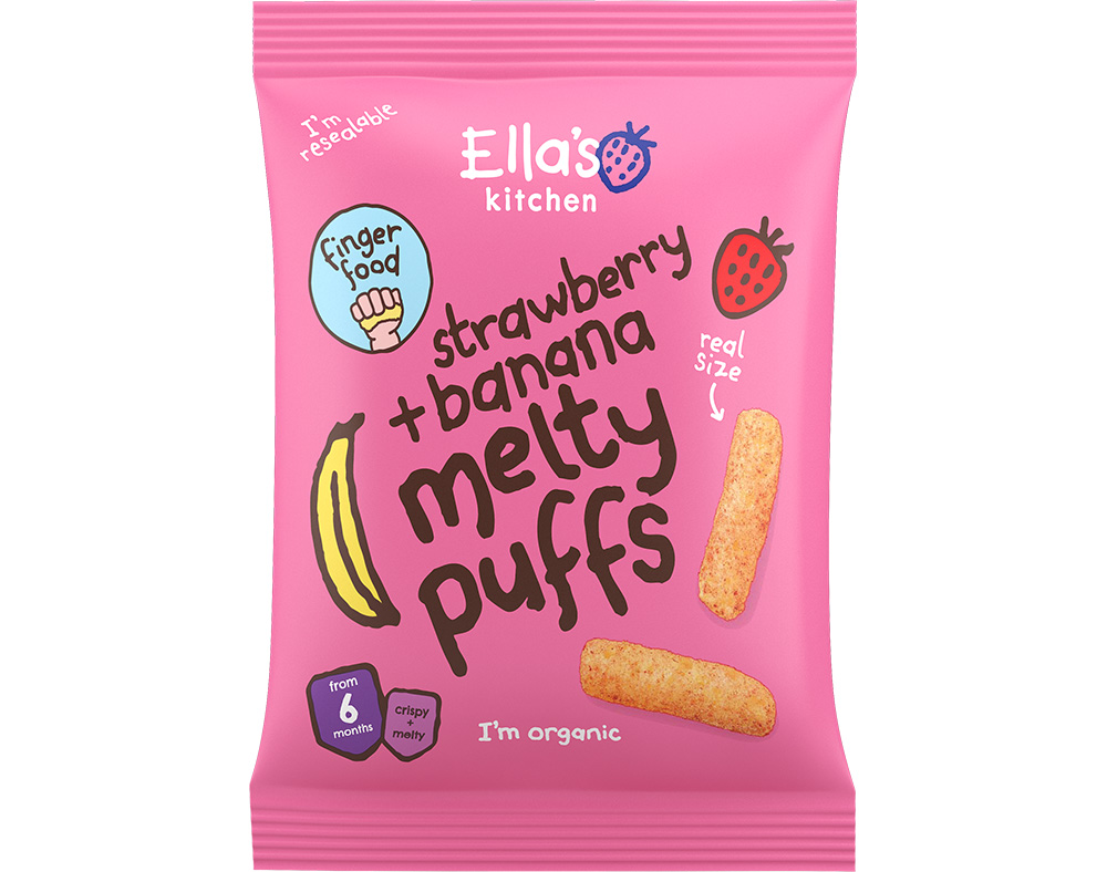 SNACK ELLA'S KITCHEN BANANA E MORANGO BIO 20G