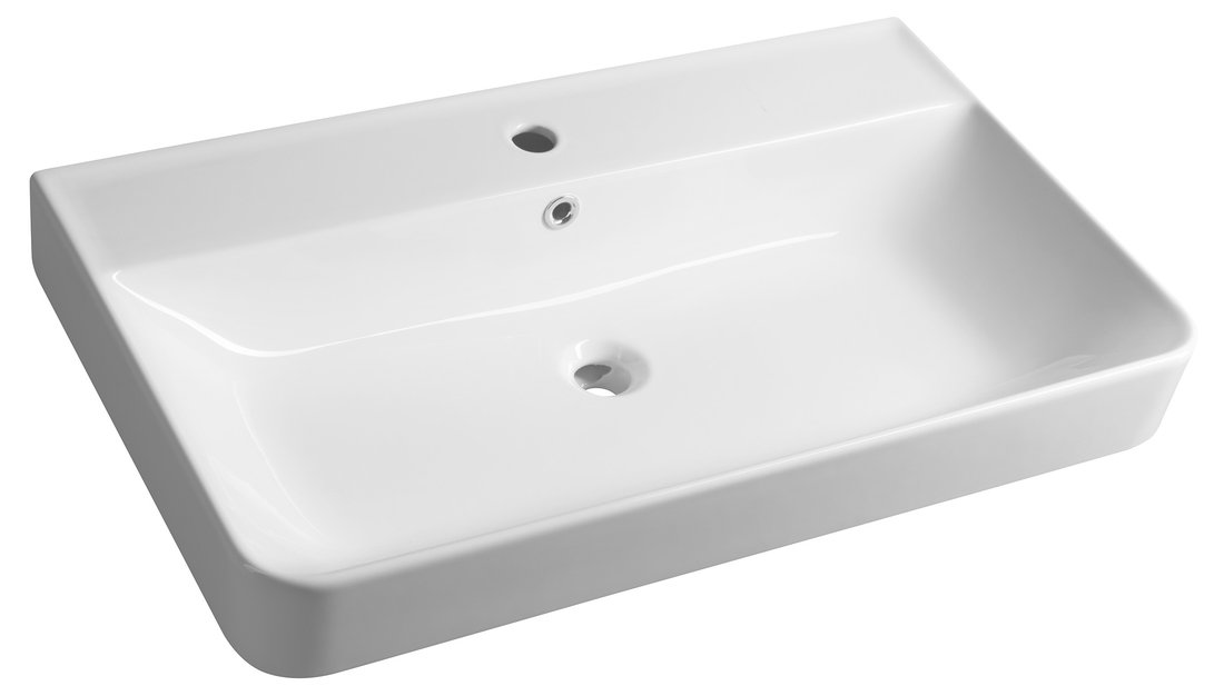 Sapho Gali keramieke wastafel 80x48cm wit