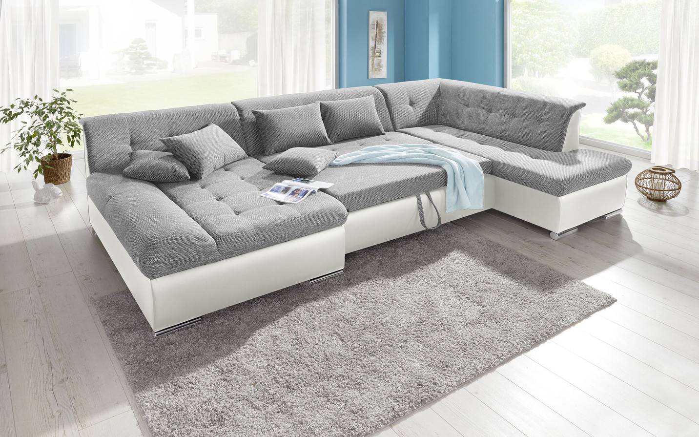 Wohnlandschaft mit Bettfunktion