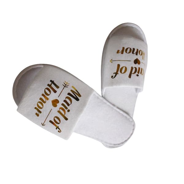 INF Brudesalong Slippers med Glitter - Perfekt for Bryllupsmorgen og Spa-dag