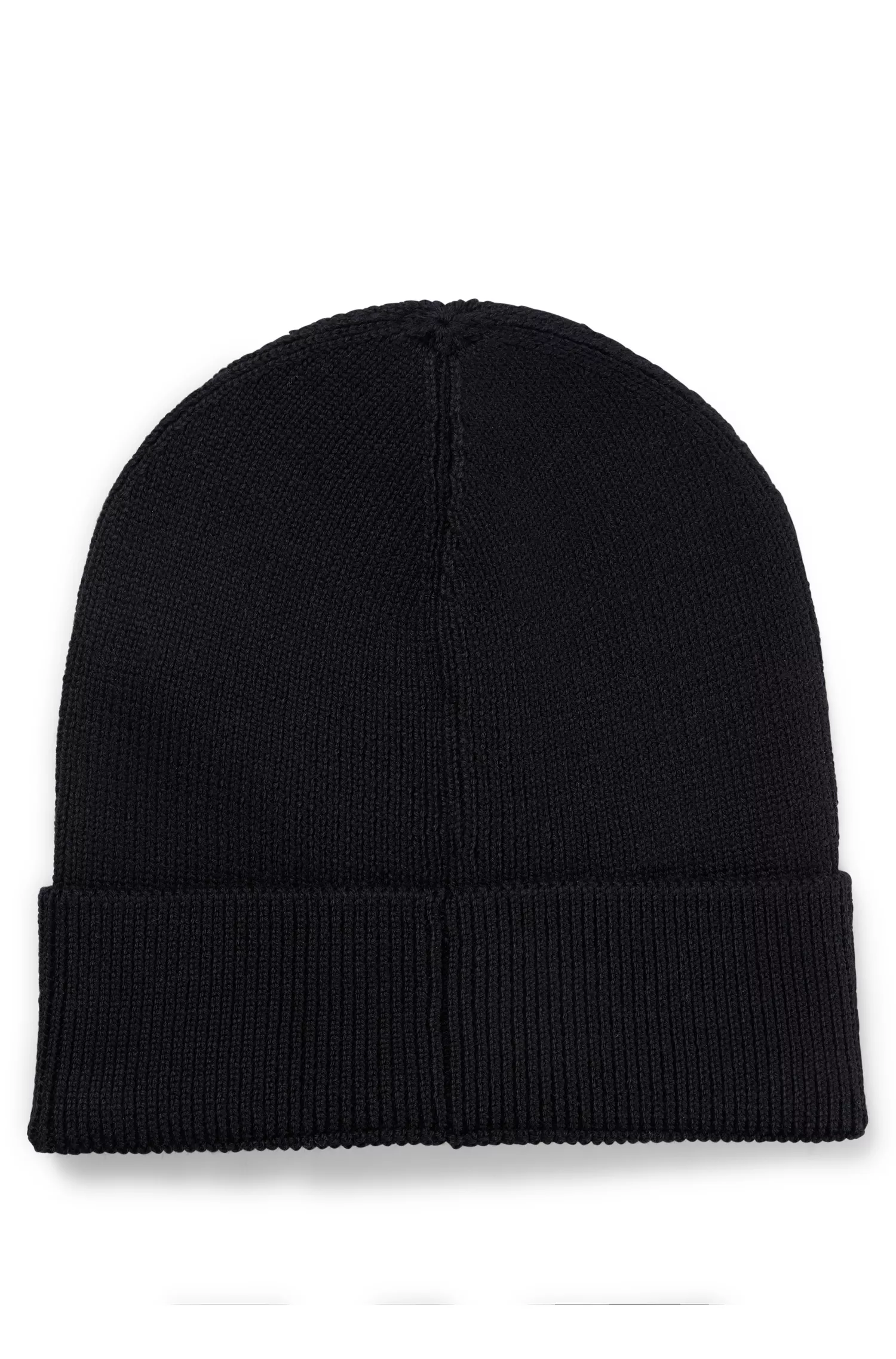 Gorro laranja BOSS com etiqueta de feltro com o logotipo.