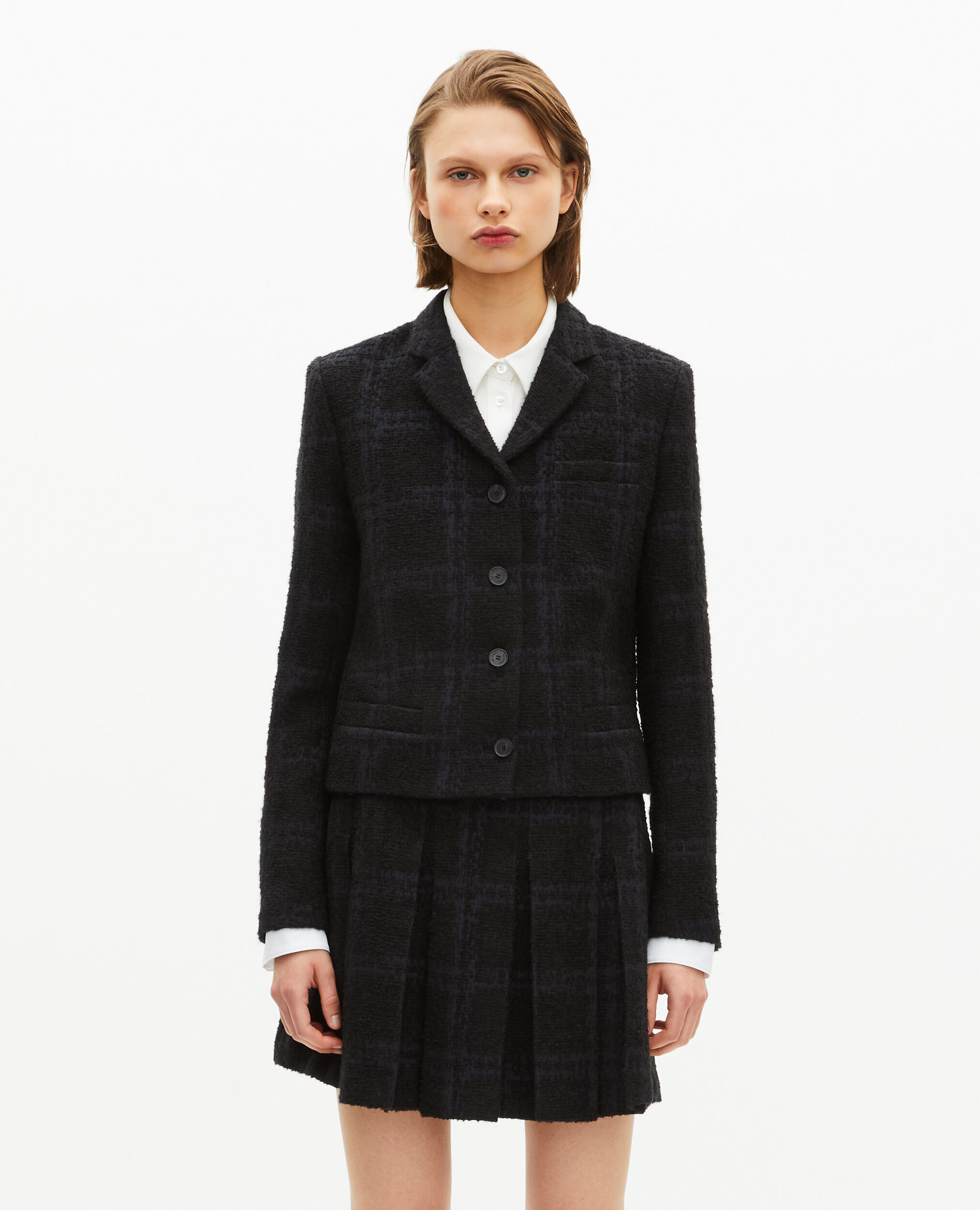 Veste tailleur courte marine
