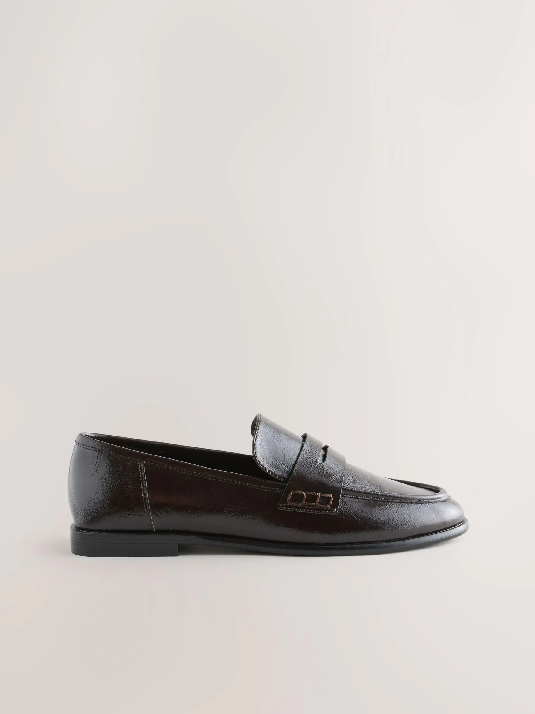Chocoladebruin - Forever Comfort® Penny loafers met ronde neus