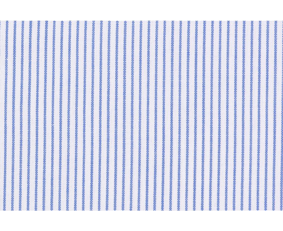 Chemise blanche coton rayures bleues - CLÉMENT