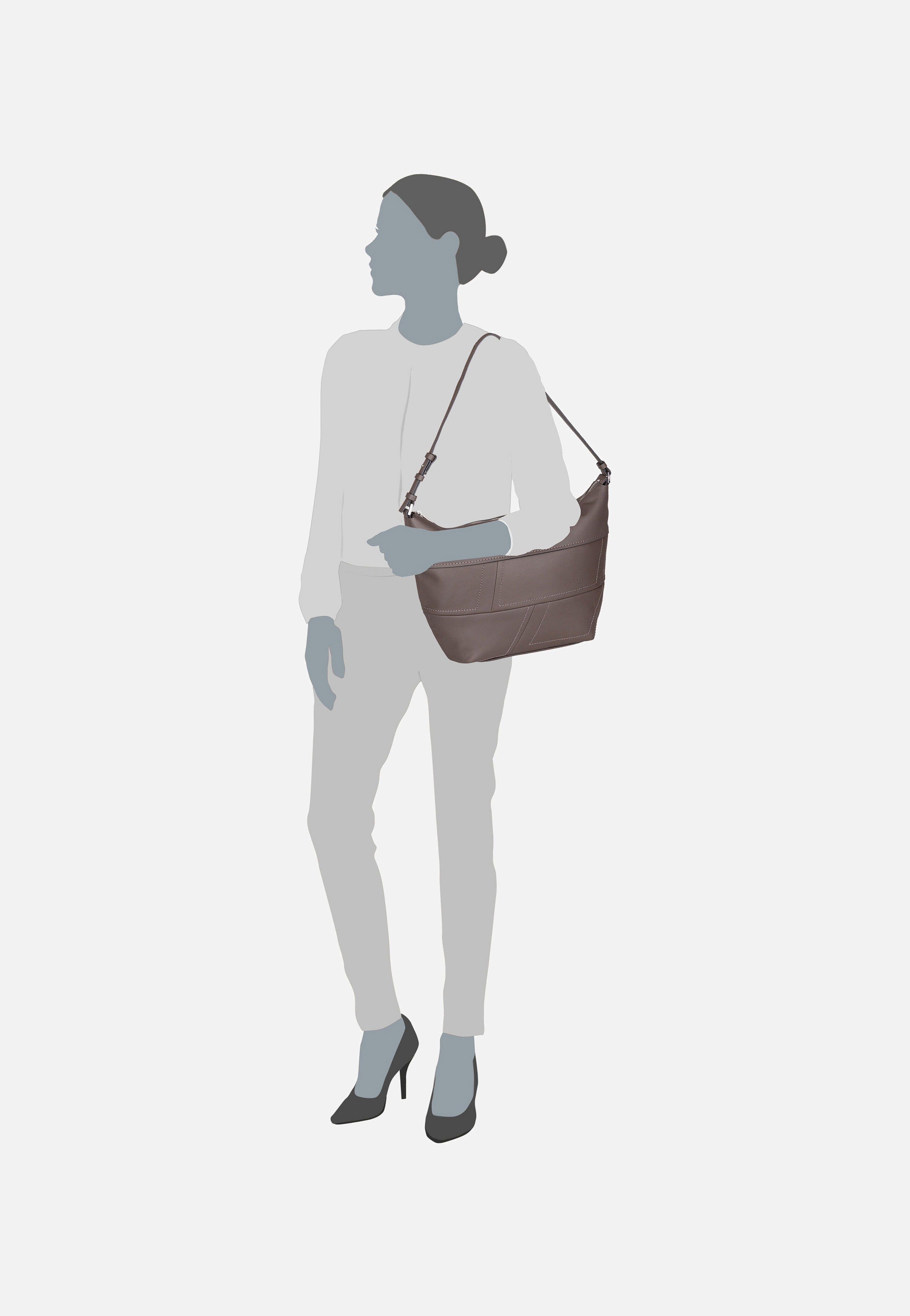 Edda 2155301 Dark Grigio - Hobo Bag