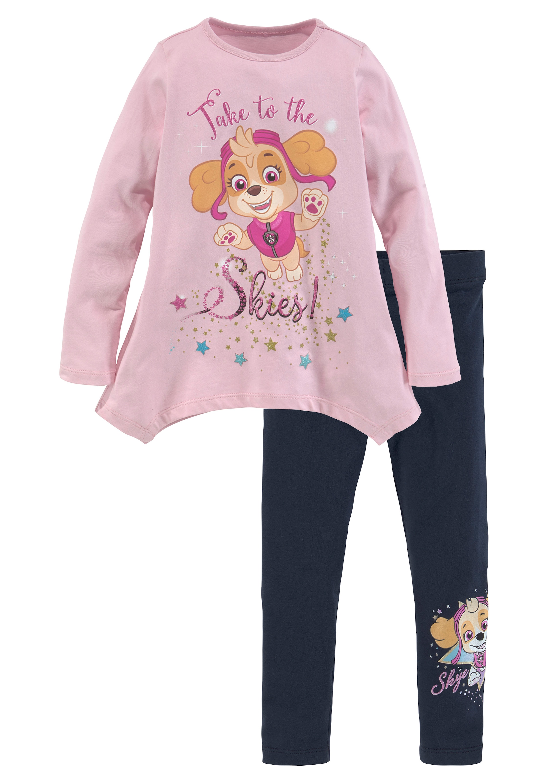 PAW PATROL Shirt & Leggings, 2 Stk. mit grossem Frontmotiv