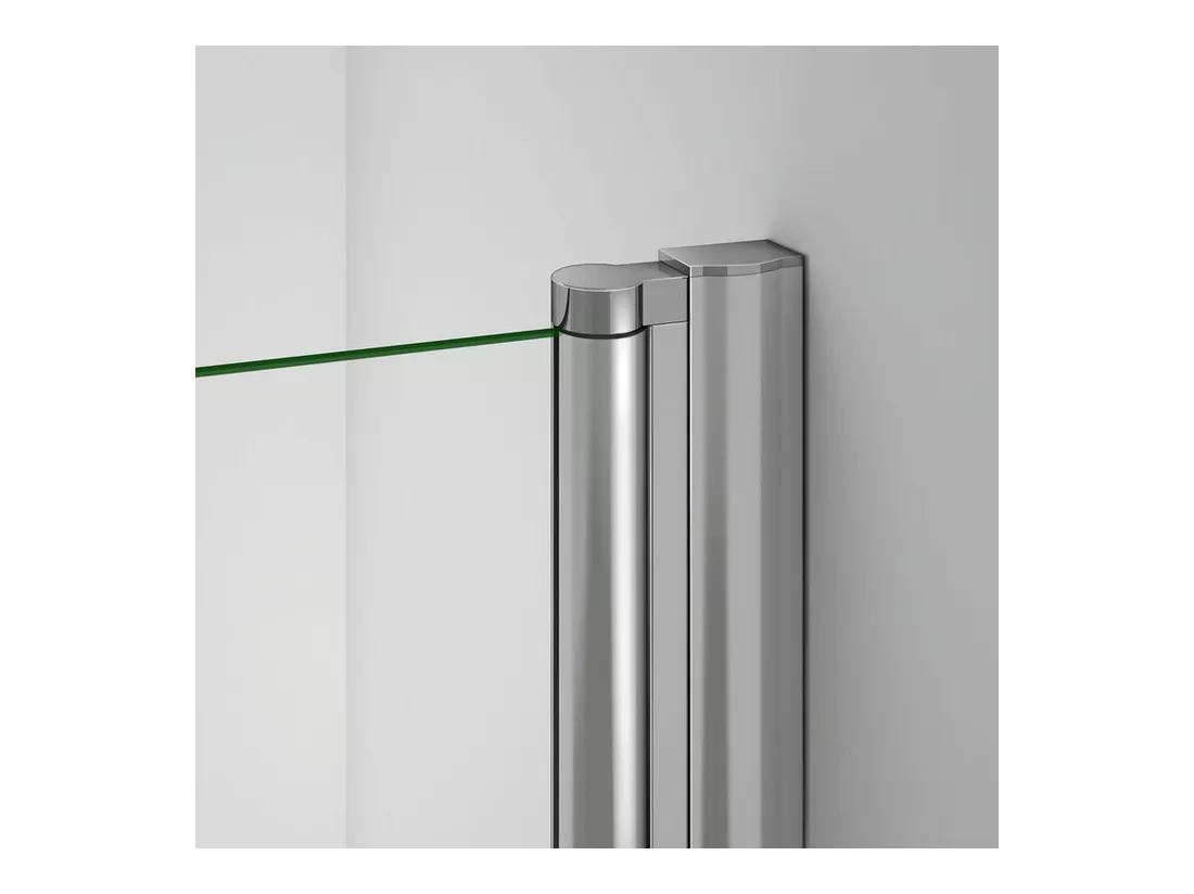 Porte de douche pivotante porte de douche 100x187cm en 6mm verre de sécurité anticalcaire, installation en niche