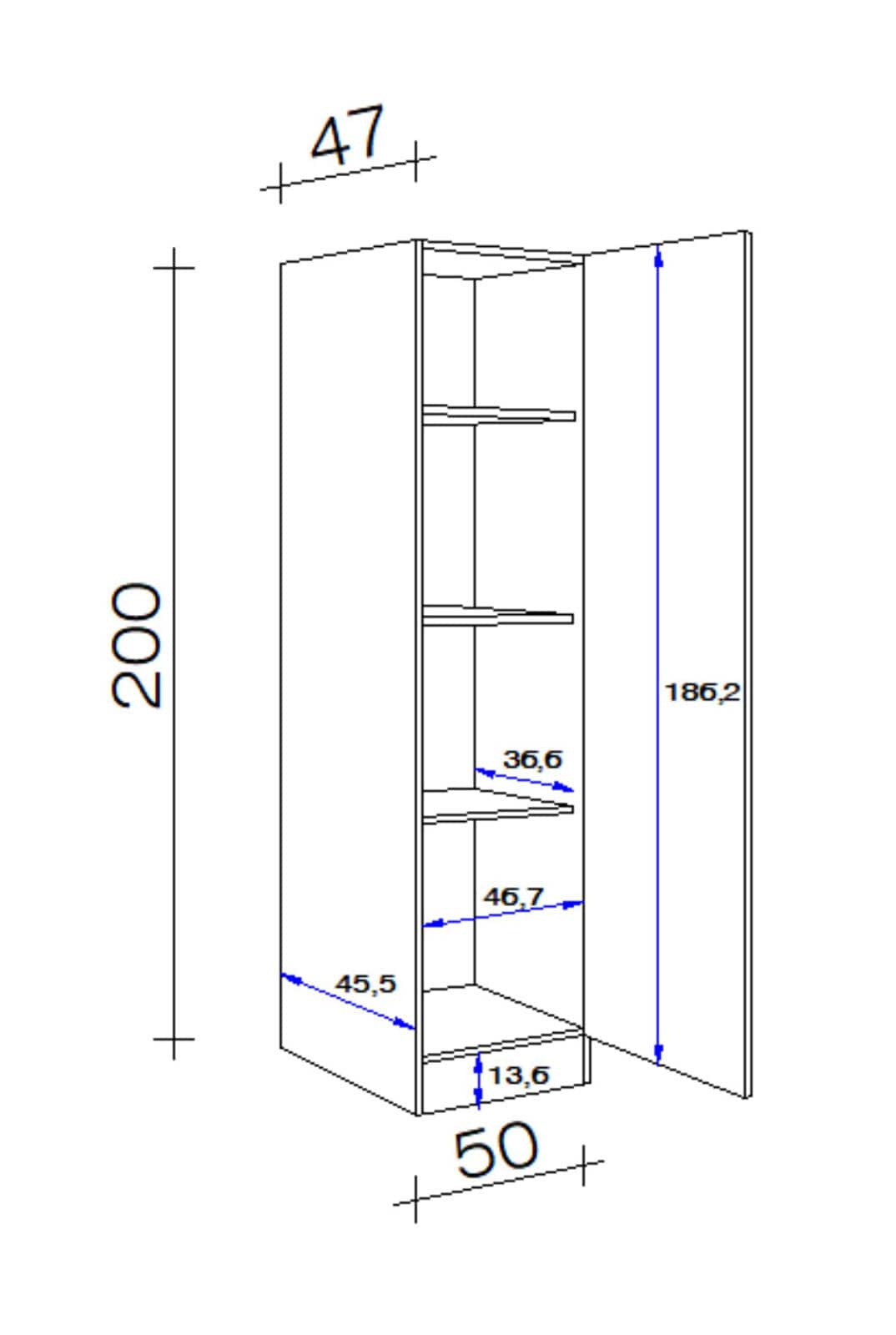 Geschirrschrank Speed Weiß Nachbildung