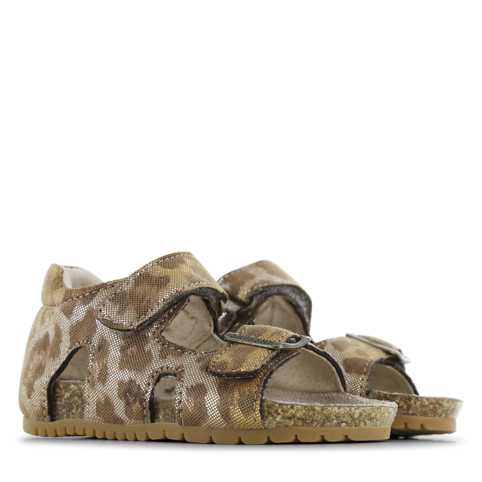 Shoesme bruin sandaaltje met panterprint Microleer | Sale