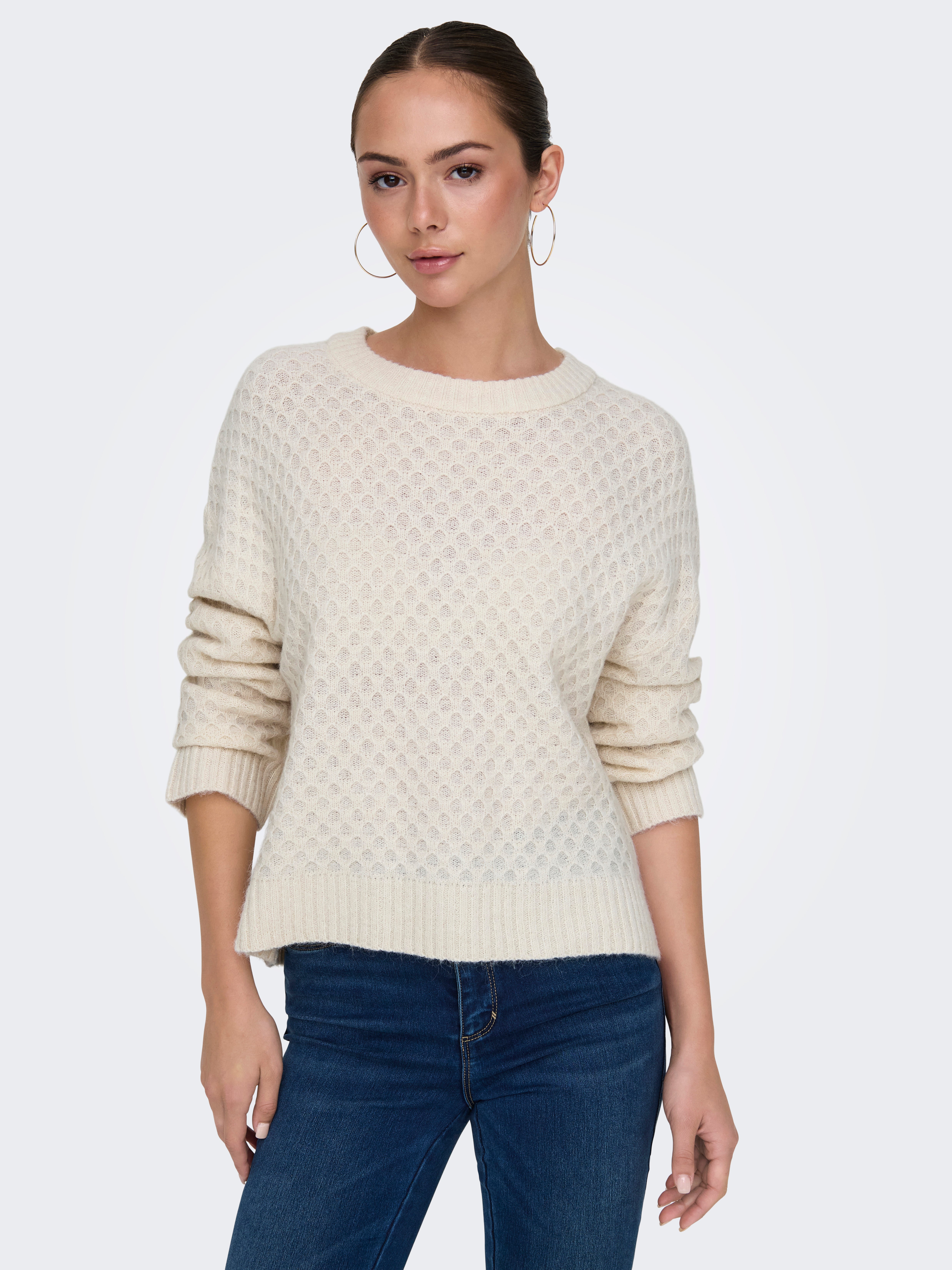 JDYBIGUM Strickpullover Whitecap Gray