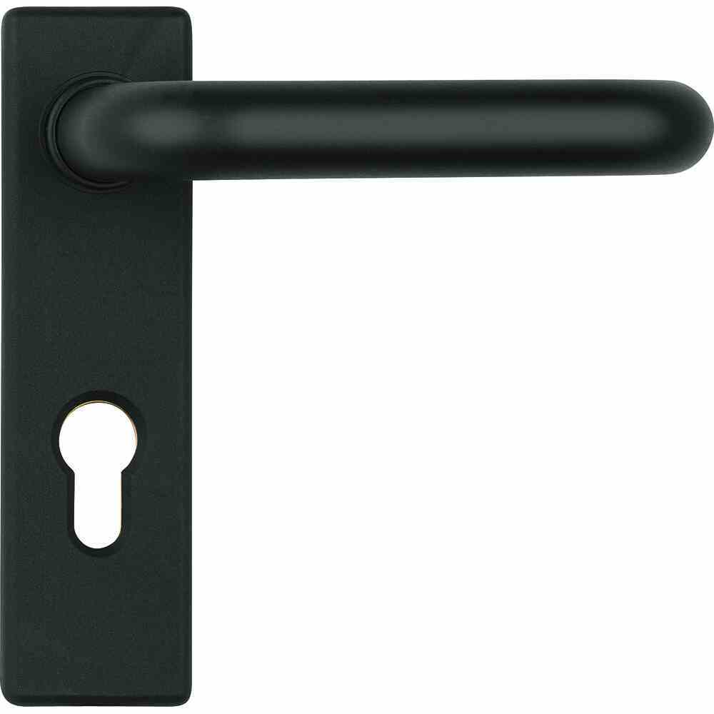 ABUS Beschlag für Feuerschutztüren - schwarz - Stahlgrundschild
