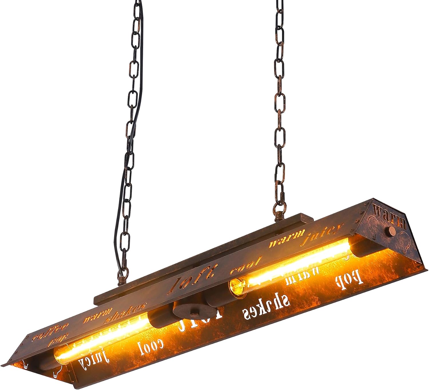 YUPIN E27 Vintage Pendelleuchte Retro Hängeleuchte Eisen-Stil Kronleuchter Höhenverstellbar Hängelampe Industrial Pendellampe für Esszimmer Küche Wohnzimmer Bar Restaurant Leuchter Deckenleuchte