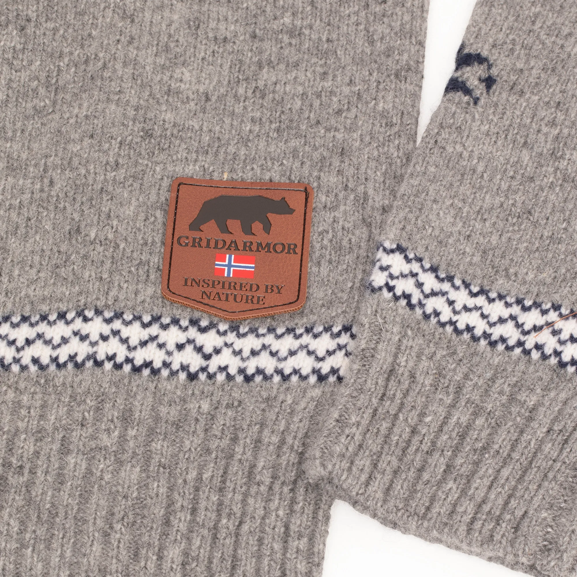 Gridarmor Women's Snøstjerne Full Zip Ullgenser Mid Grey Melange