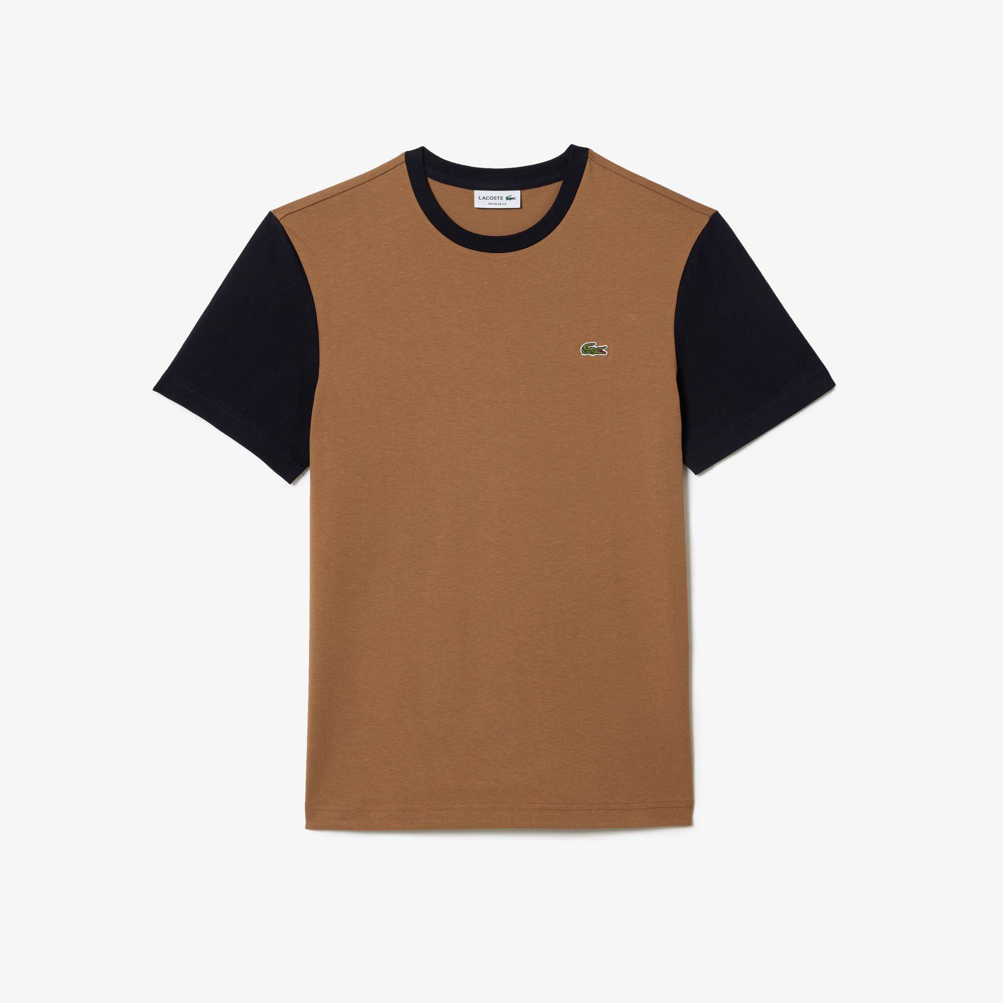 Jersey T-Shirt mit Colourblock T-Shirts - Braun - Lacoste - Herren