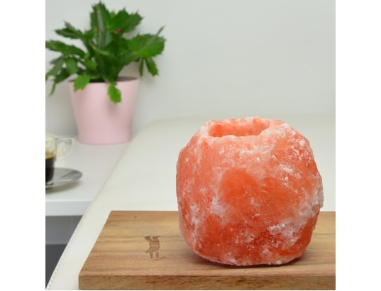 ZEN AROME - Lampe à poser Bougeoir en cristal de sel himalaya rock 1kg
