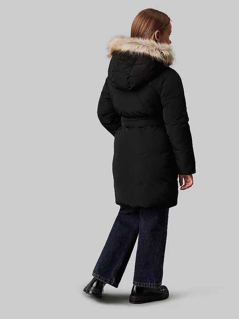 CALVIN KLEIN JEANS Mädchen Steppmantel schwarz