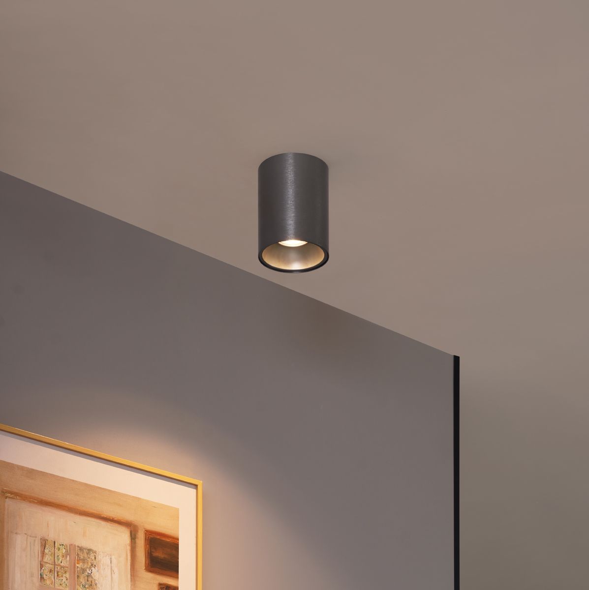 Moderne opbouwspot gunmetal GU10 50mm - Deep