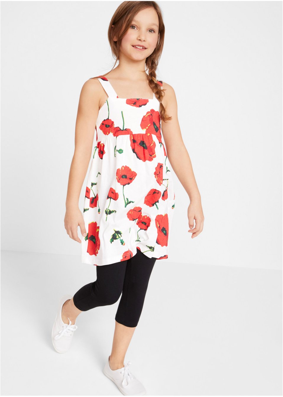 Robe fille et legging 3/4 (Ens. 2 pces.) avec coton