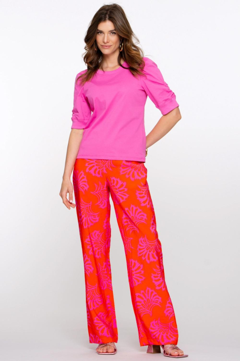 Geisha oranje dames broek