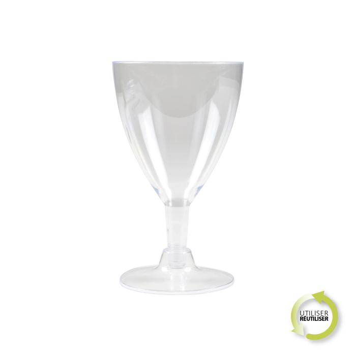 SET 6 VERRES A PIED EAU VIN 18CL TRANSPARENT
