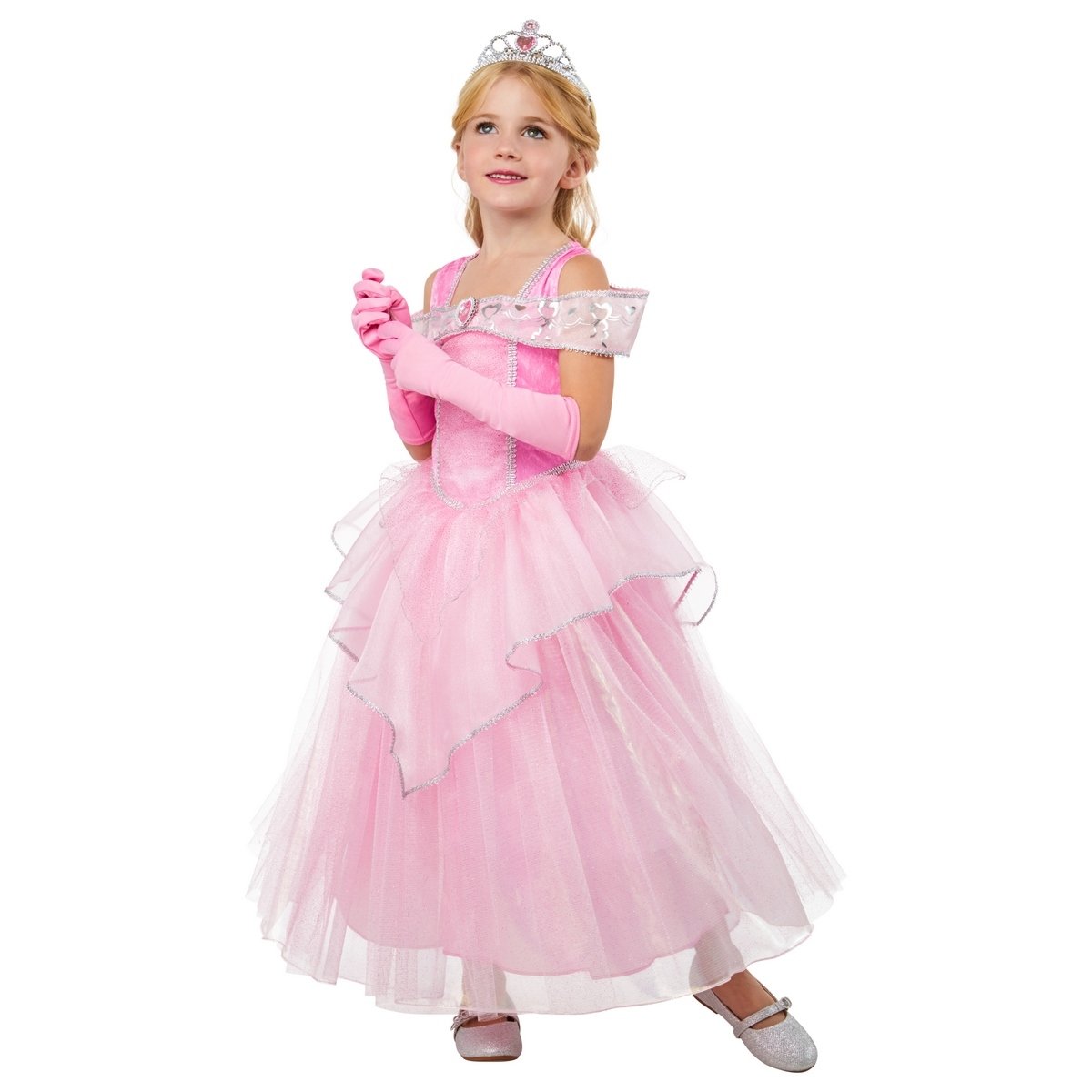 Déguisement Luxe Princesse Rose taille 8-10 ans