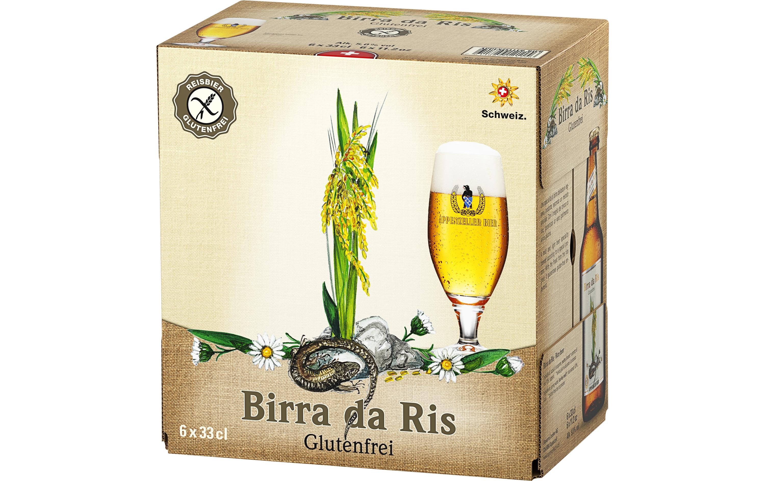 Bier Birra da Ris glutenfrei 6 x 0.33 lLagerbier ohne Gluten