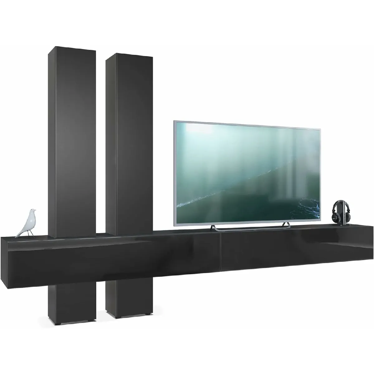 MPC Combinaison Murale Noir Mat/brillant 330 cm
