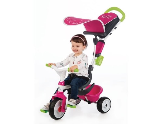 SMOBY - Tricycle baby driver plus rose